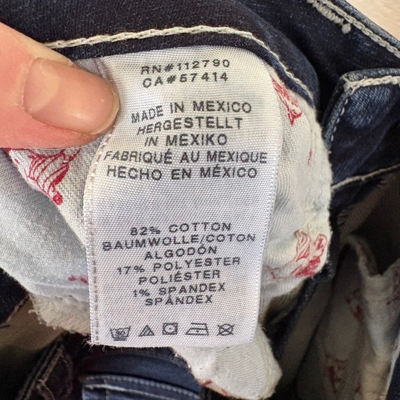 True Religion Dark Wash Skinny Jean Women's Size 29 Low Rise Excellent - Picture 6 of 6